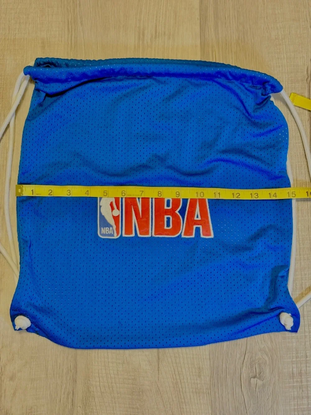 NBA Logo Drawstring Mesh Bag Sporty Jersey Gym Sack Sports Preppy Fitness Gear